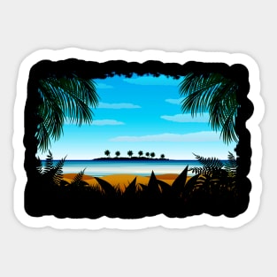 Perfect Tropical Vibes - Tropical Summer Design Sticker